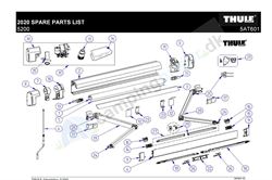 Arm Venstre Thule 5200 markise fra 300 cm >